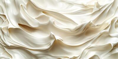Soft cheese texture resembling creamy waves on a platter photo