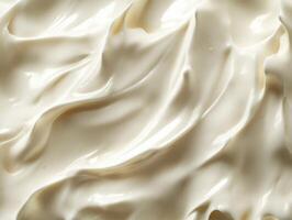 Soft cheese with a smooth and creamy texture in natural light photo