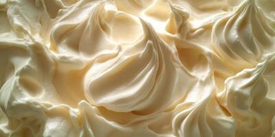 Soft cheese swirls create a creamy texture in gourmet cuisine photo