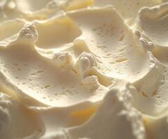 Soft cheese displays delicate, creamy texture under natural light photo