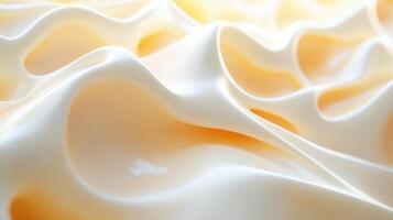 Soft cheese texture captured in close-up with creamy patterns photo