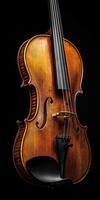 Beautifully crafted violin showcasing intricate design and warm tones photo