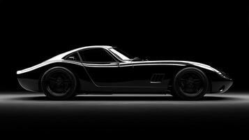 Sleek black sports car showcasing modern design in studio lighting photo