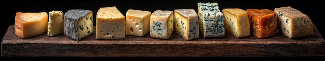 Attractive cheese platter with a variety of cheeses photo