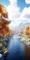 Fall landscape wallpaper photo