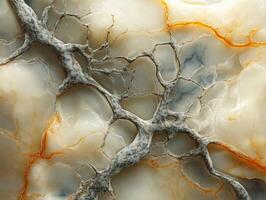 Exploring the unique textures and veining patterns of blue cheese displayed in natural light photo