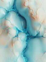 Exploring the intricate texture of blue cheese with its characteristic marbling and creamy surface photo