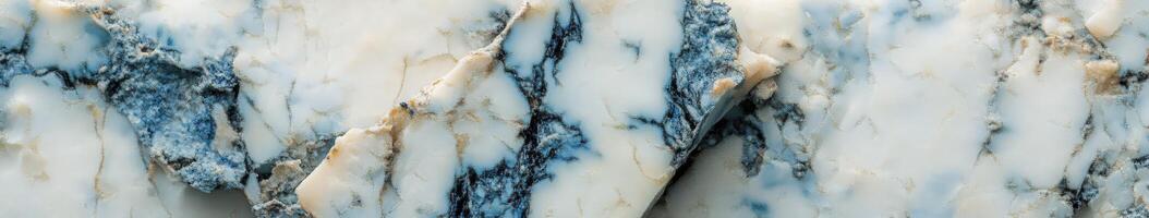 Blue cheese texture showcasing creamy white and blue-green marbling patterns in a close-up view photo