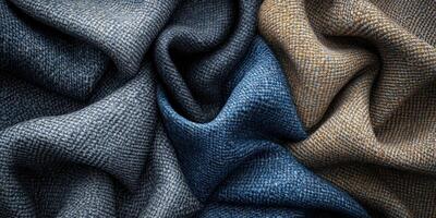 Textured fabric collection showcasing a variety of colors and patterns for design and crafting projects photo