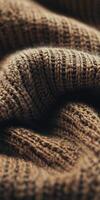 Elegant boucle fabric showcasing intricate patterns and textures in warm earthy tones photo