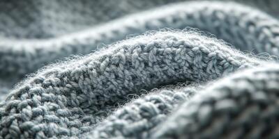 Crafting cozy textiles from boucle fabric in a warm, inviting workshop during the afternoon light photo