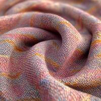 Beautiful boucle fabric texture showcasing soft colors and intricate weave patterns suitable for elegant clothing and home decor photo