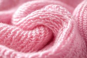 Exploring the delicate charm of boucle fabric texture in soft pink shades photo