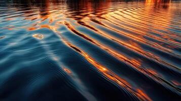 Sunset reflection on the water photo