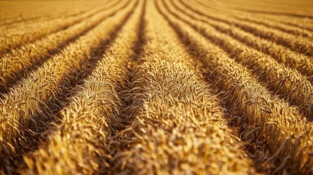 A field of ripe wheat is shown in this photo