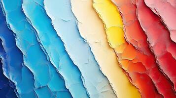 A close up of a rainbow colored wall photo