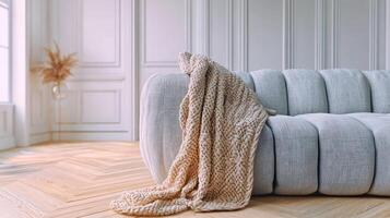 Cozy and inviting living room setting with warmth photo