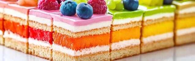 Colorful bento cake slices for special occasions photo