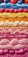 Bento cake with vibrant layers of delicious frosting photo