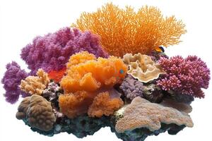 Colorful coral reef thriving in a pristine underwater environment photo