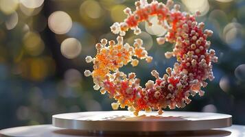 Abstract Floral Arrangement with Soft Bokeh Background and Vibrant Colors photo