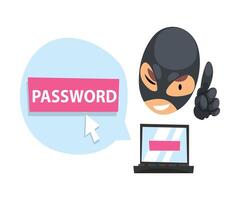 Personal Information Theft Illustration. Digital Privacy and Data Storage vector