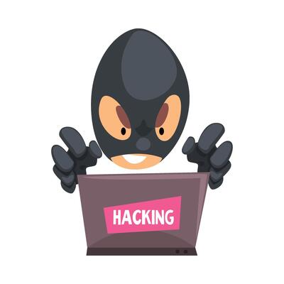 Personal Information Theft Illustration. Digital Privacy and Data Storage
