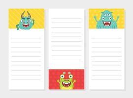 Layout flyers for notes. illustration background. vector