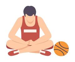 Sad Man Sitting on Floor Needed Support and Encouragement Illustration vector