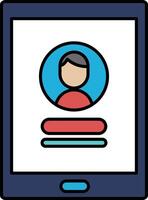 the tablet with a man's face on it vector