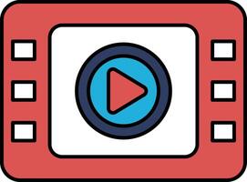 A red and white game controller with a blue arrow pointing to the right vector