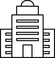 A tall building with a dome on top vector