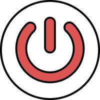 A red button with a white background vector