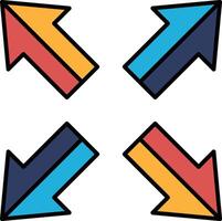 arrows pointing in different directions vector
