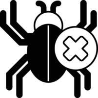 bug with a X on it vector