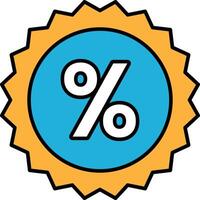 A blue and orange circle with a white dot in the middle and a slash through it vector
