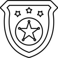 badge with a star and three stars on it vector