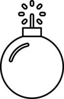 bomb with a tip The bomb is surrounded by a glow vector