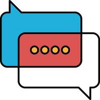 Two blue and red circles with a red dot in the middle vector