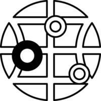 circle with three circles inside of it vector