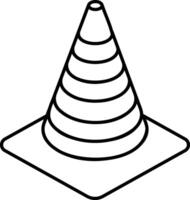 cone with a white stripe on it vector
