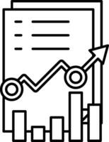 graph with a arrow pointing upwards is on a piece of paper vector