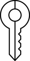 Illustration in the concept of A key in line art style vector