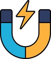 A magnet with a lightning bolt on it vector