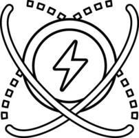 the circle with a lightning bolt in the middle vector