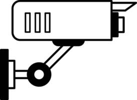 cartoon drawing of a security camera with a frame vector