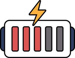 A battery with a lightning bolt on it vector