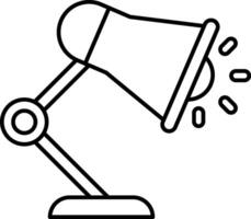 lamp with a base and a arm vector