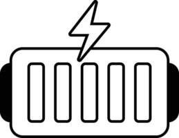 battery with a lightning bolt on it vector