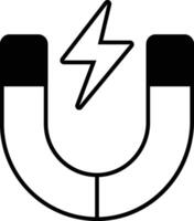 magnet with a lightning bolt on it vector
